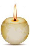 Abstract Earth Shaped Candle
